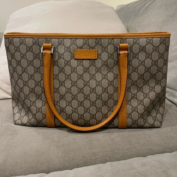 Gucci GG Plus Monogram Medium Joy Tote in Orange - Picture 1 of 6